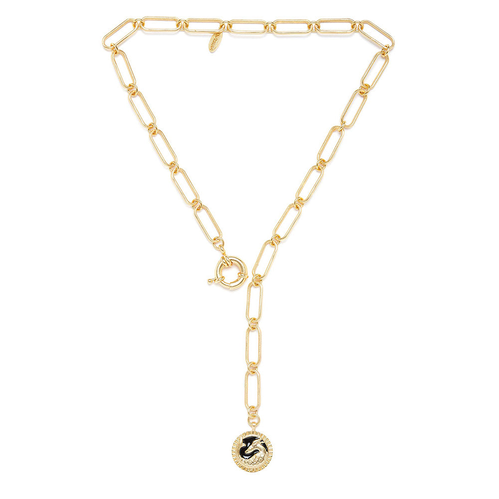 Zariin Gold Soul of the Sea Goat Capricorn Zodiac Necklace