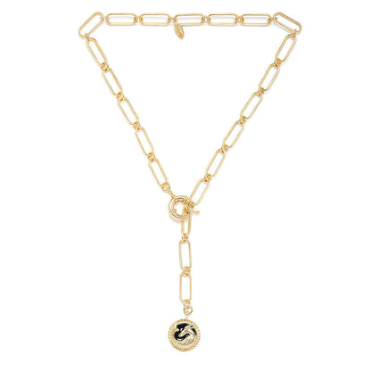 Zariin Gold Soul of the Sea Goat Capricorn Zodiac Necklace