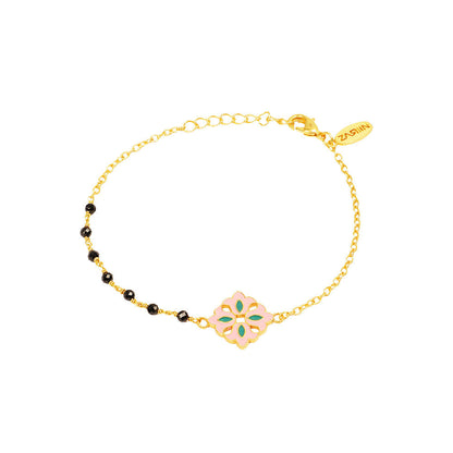 ZARIIN Pink & Yellow Floral Bhai Bhabhi Gift Box