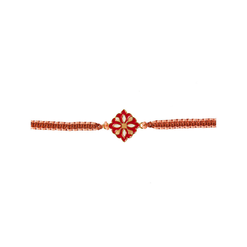 ZARIIN Red & White Floral Bhai Bhabhi Gift Box