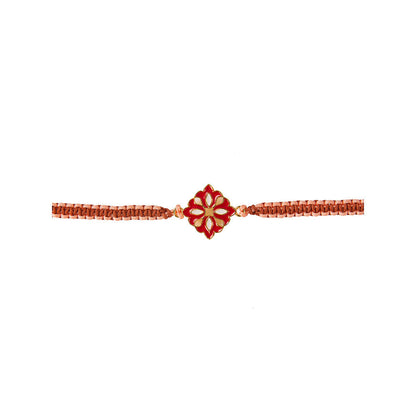 ZARIIN Red & White Floral Bhai Bhabhi Gift Box