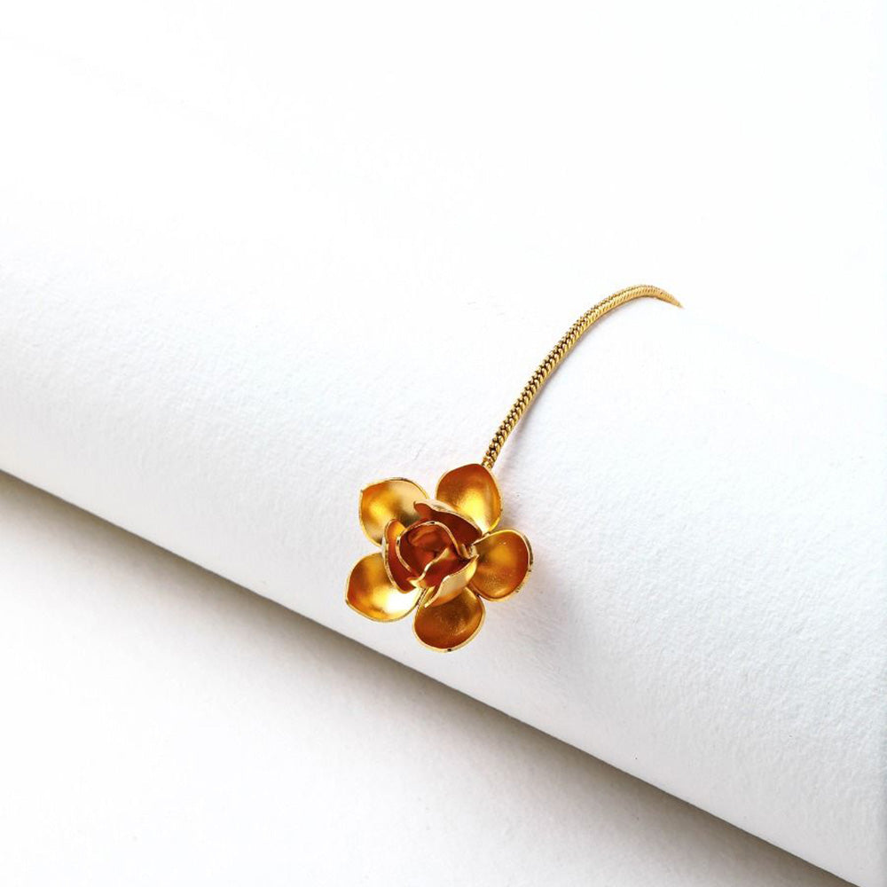 Suhani Pittie Gold Toned Magnolia Maangtika