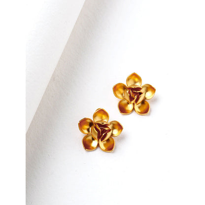 Suhani Pittie Gold Magnolia Stud Earrings