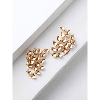 Suhani Pittie Avant Garde Golden Leaves Earcuffs