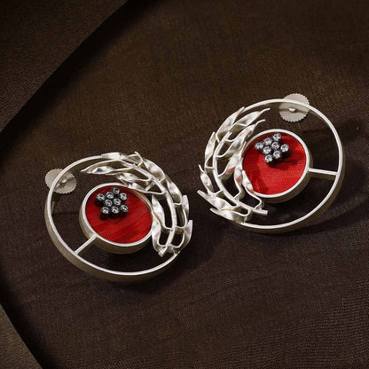 Suhani Pittie Red Silver Plated Earrings