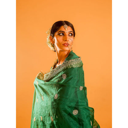 OHH CROW Green Straight Length Kurta with Pant and Dupatta (Set of 3)