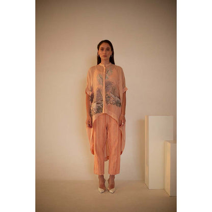 OJA Fern Blush Pink Embroidered 3 Piece Co-Ord (Set of 3)