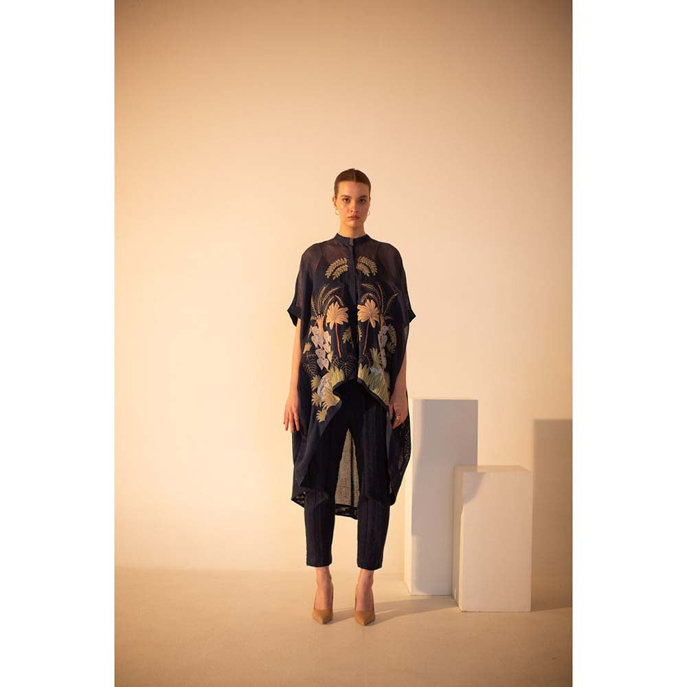 OJA Fern Midnight Blue Linen Co-Ord (Set of 3)
