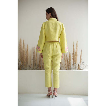 OJA Fern Linen Lemon Yellow Co-Ord (Set of 2)