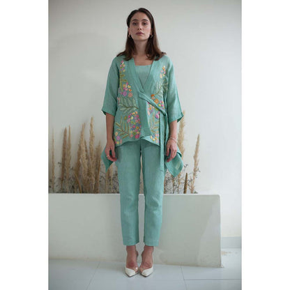 OJA Fern Turquoise Blue 3 Piece Co-Ord (Set of 3)
