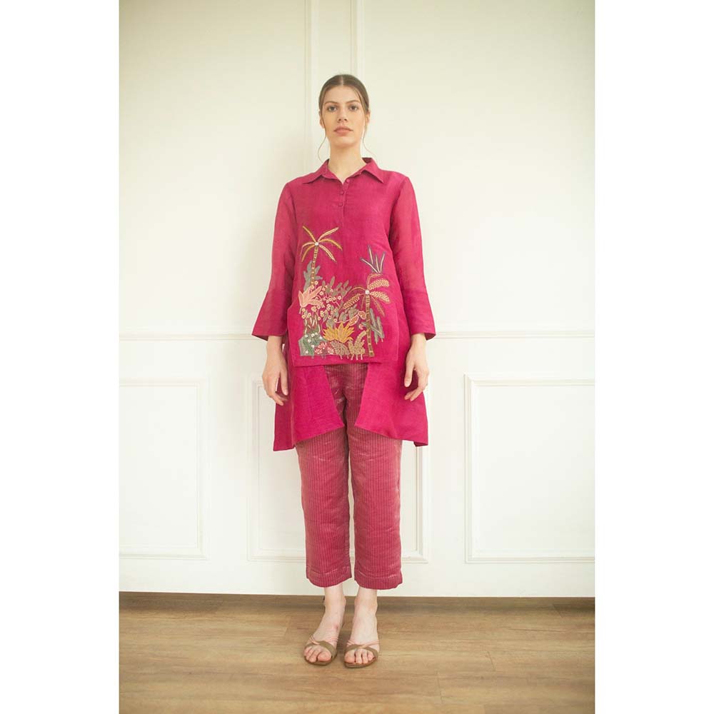 OJA Aurum Pink Tunic and Pant Co-Ord (Set of 2)