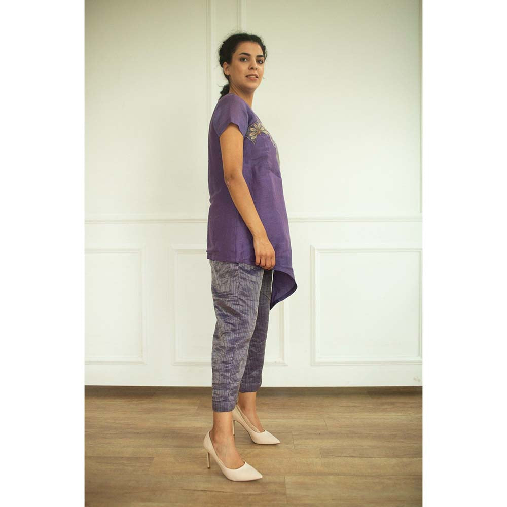 OJA Aurum Plum Tunic and Pant Co-Ord (Set of 2)