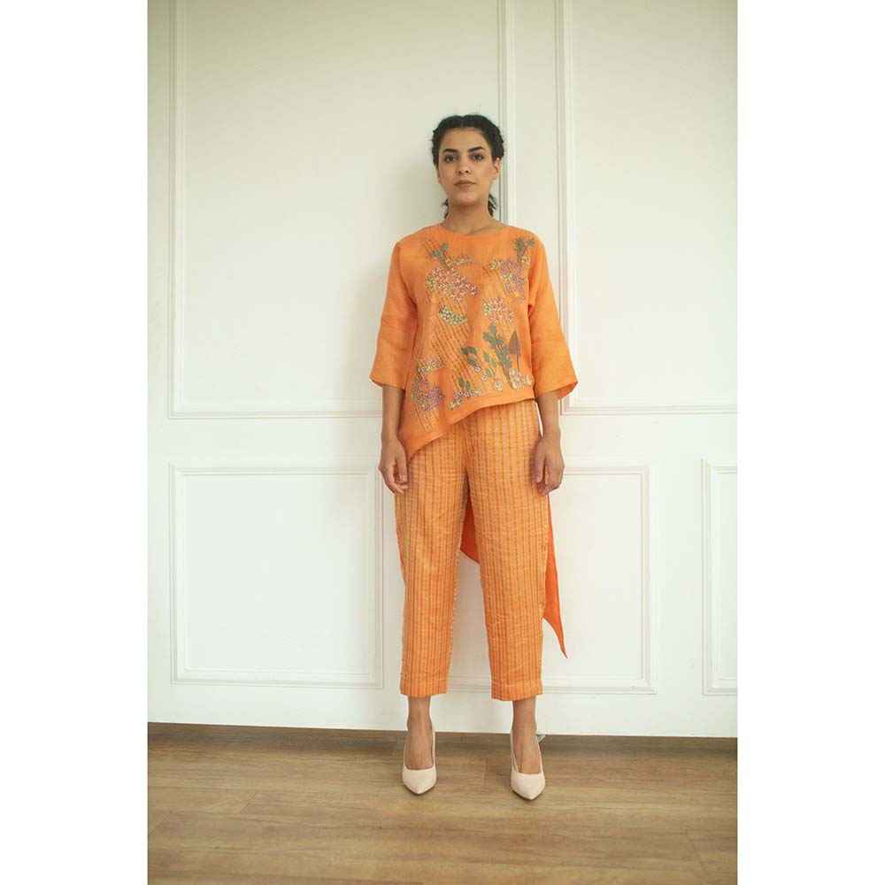OJA Aurum Tangerine Tunic and Pant Co-Ord (Set of 2)