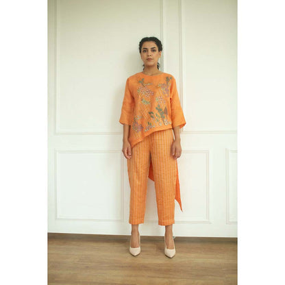 OJA Aurum Tangerine Tunic and Pant Co-Ord (Set of 2)