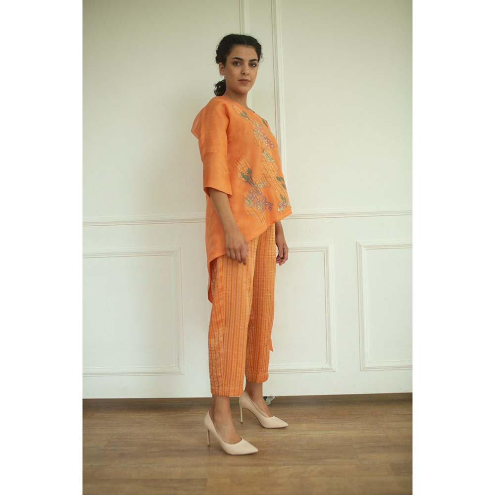 OJA Aurum Tangerine Tunic and Pant Co-Ord (Set of 2)