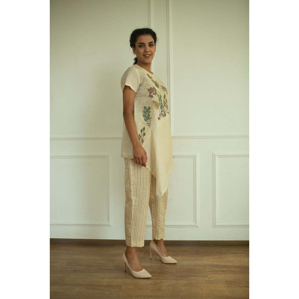 OJA Aurum Ivory Embroidered Co-Ord (Set of 2)