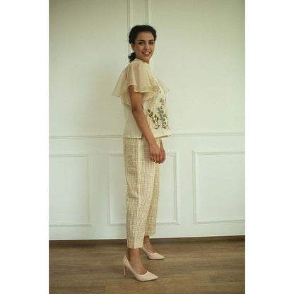 OJA Aurum Ivory Shirt and Pant Co-Ord (Set of 2)
