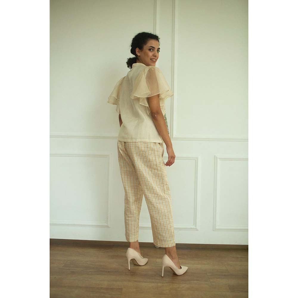 OJA Aurum Ivory Shirt and Pant Co-Ord (Set of 2)