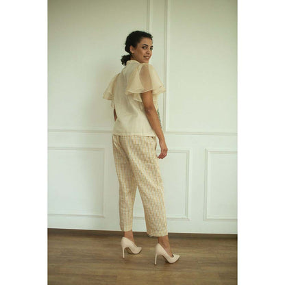 OJA Aurum Ivory Shirt and Pant Co-Ord (Set of 2)