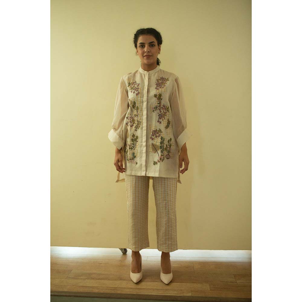 OJA Aurum Ivory Hand Embroidered Co-Ord (Set of 2)