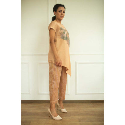 OJA Aurum Rose Gold Embroidered Co-Ord (Set of 2)