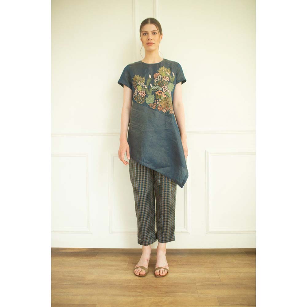 OJA Aurum Marina Silk Co-Ord (Set of 2)