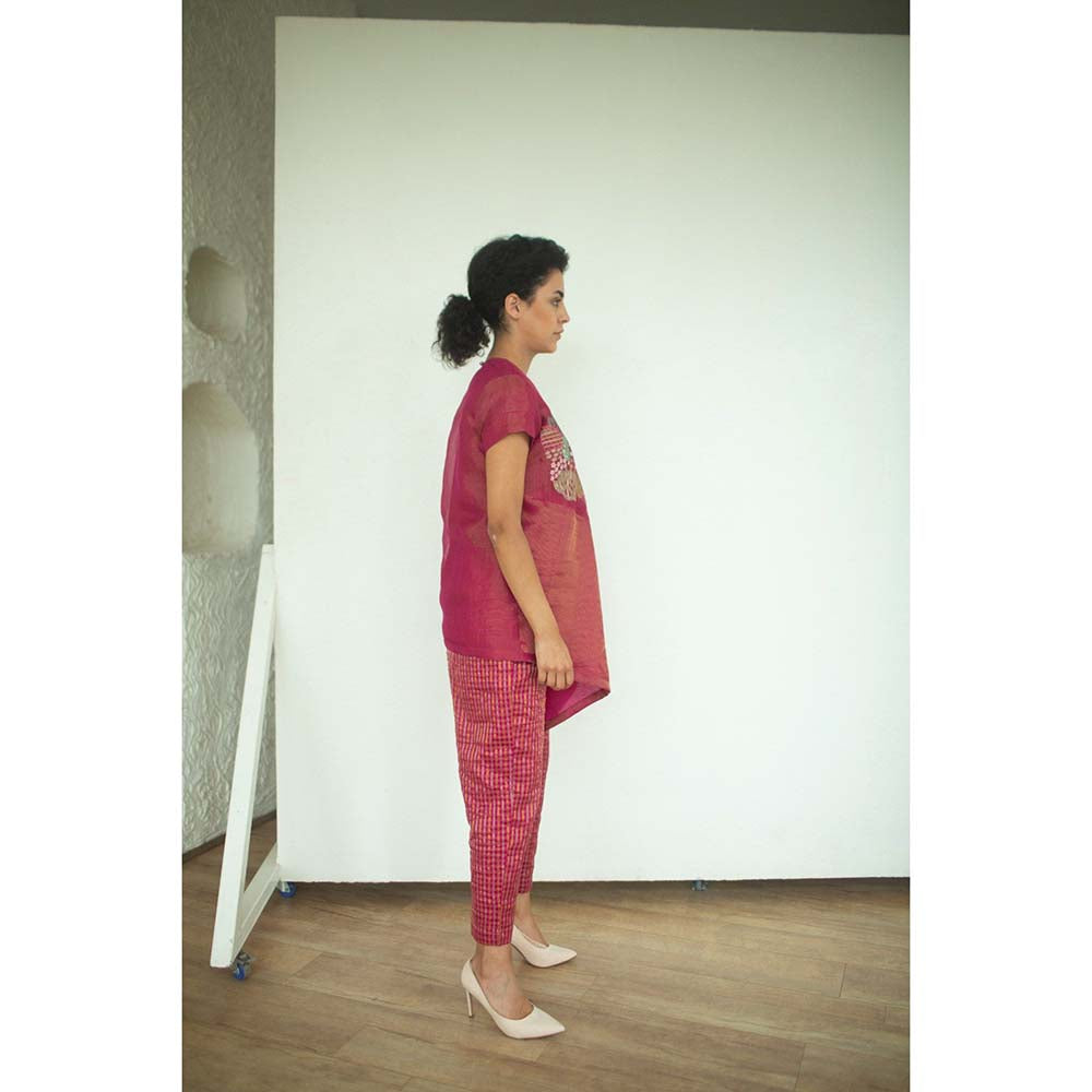 OJA Aurum Flamingo Embroidered Co-Ord (Set of 2)