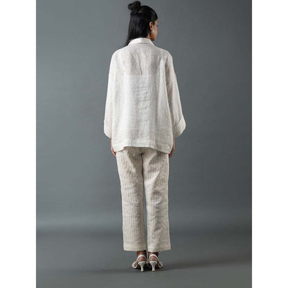OJA White Shirt with Pant and Inner (Set of 3)