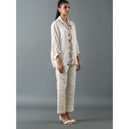 OJA White Shirt with Pant (Set of 2)