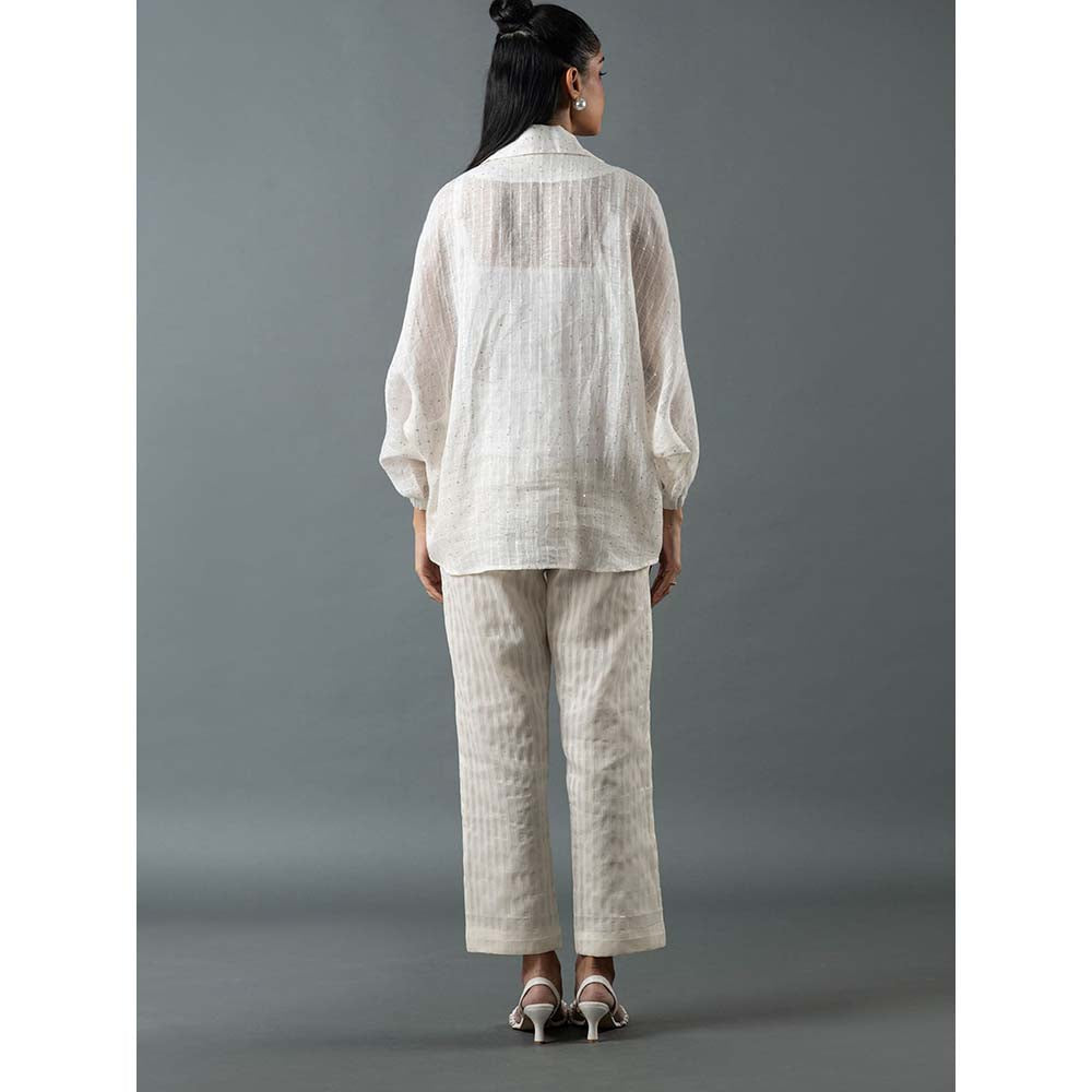 OJA White Shirt with Pant (Set of 2)