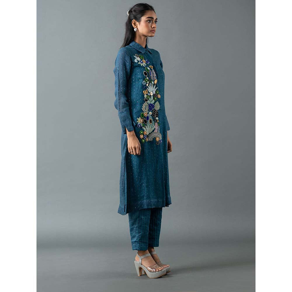 OJA Green Kurta with Pant (Set of 2)