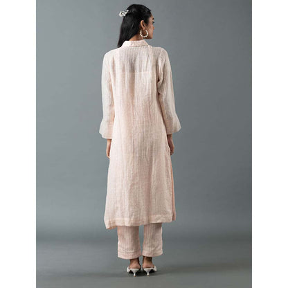 OJA Pink Kurta with Pant (Set of 2)