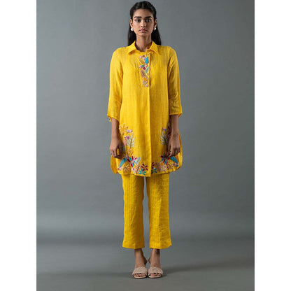 OJA Yellow Kurta with Pant (Set of 2)
