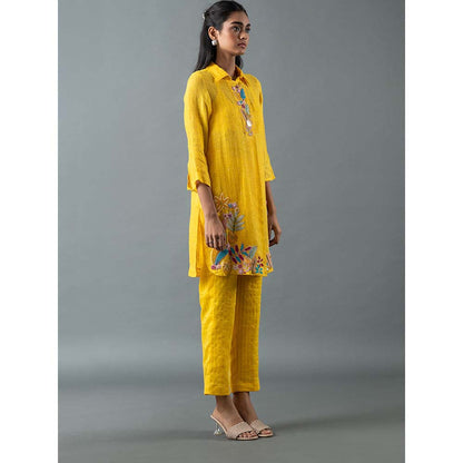 OJA Yellow Kurta with Pant (Set of 2)
