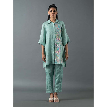 OJA Blue Kurta with Pant (Set of 2)