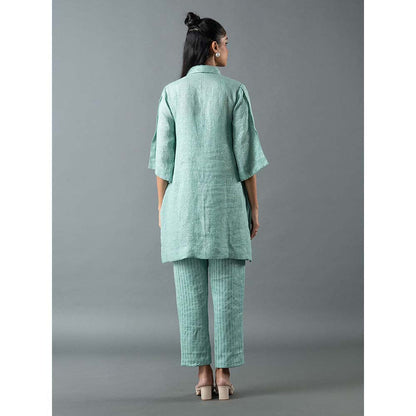 OJA Blue Kurta with Pant (Set of 2)