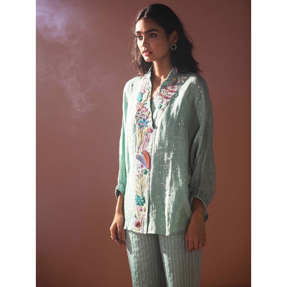OJA Blue Top with Pant (Set of 2)