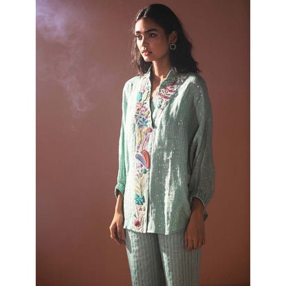 OJA Blue Top with Pant (Set of 2)