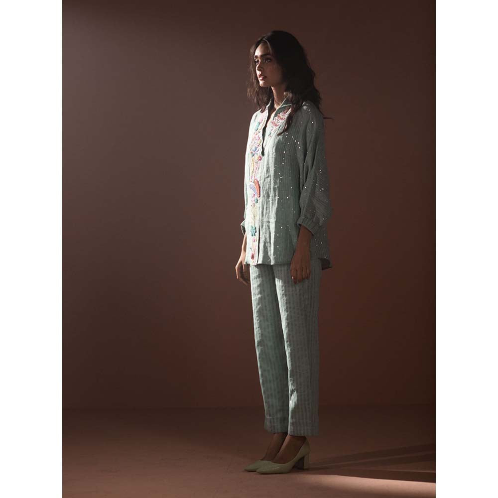OJA Blue Top with Pant (Set of 2)