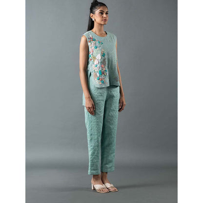 OJA Blue Top with Pant and Inner (Set of 3)