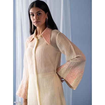 OJA Peach Kurta with Pant (Set of 2)