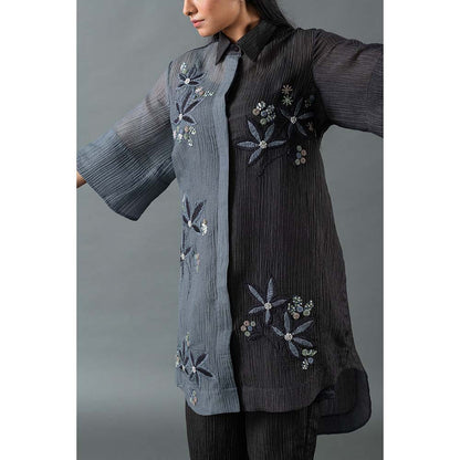 OJA Black Kurta with Pant (Set of 2)