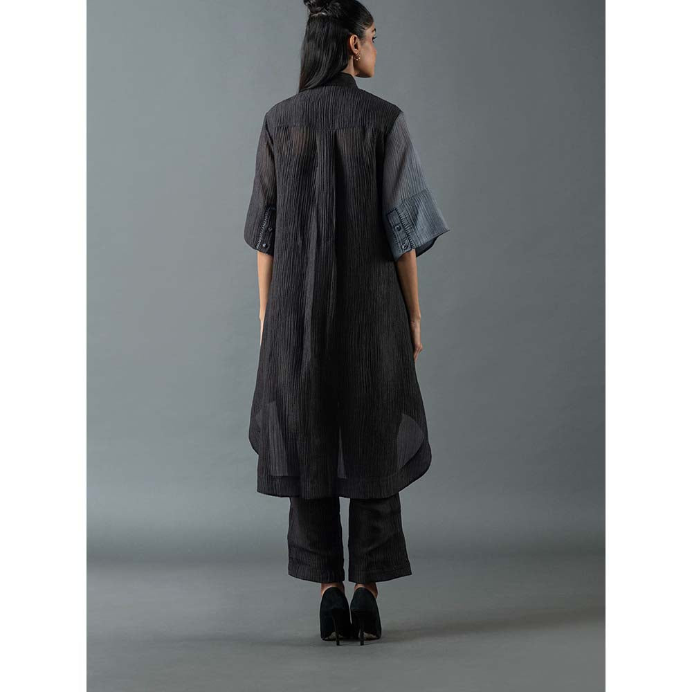 OJA Black Kurta with Pant (Set of 2)