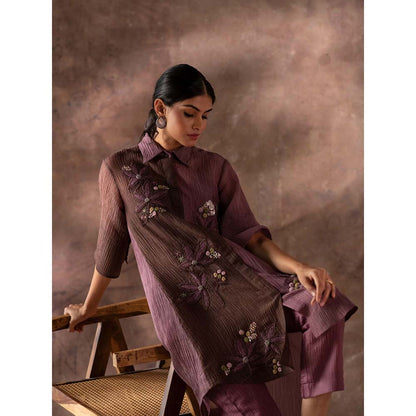 OJA Mauve Kurta with Pant (Set of 2)