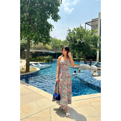 Old Marigold Aurora Printed Multicoloured Bustier Sundress