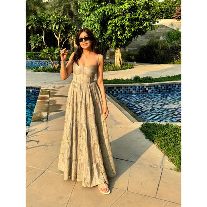 Old Marigold Grace Bustier Maxi Sundress