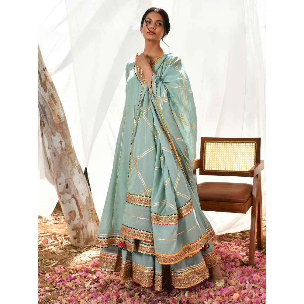 OMAANA Atrangi Anarkali Set (Set of 3)
