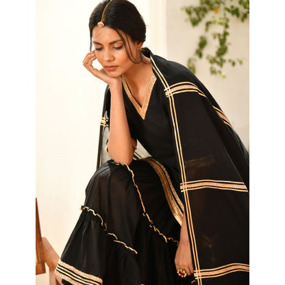 OMAANA Kajri Sharara Set (Set of 3)