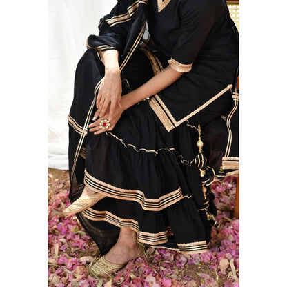 OMAANA Kajri Sharara Set (Set of 3)
