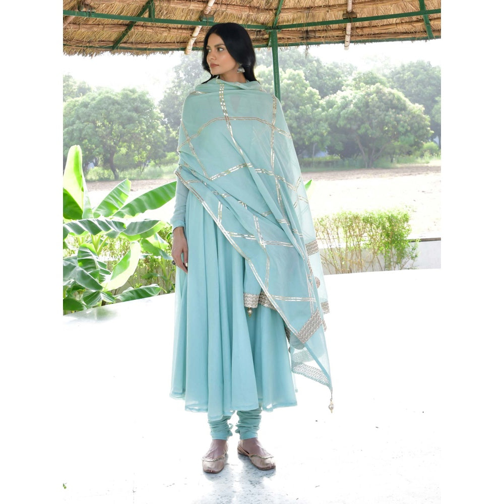 OMAANA Dhara Paavni Anarkali Kurta (Set of 3)